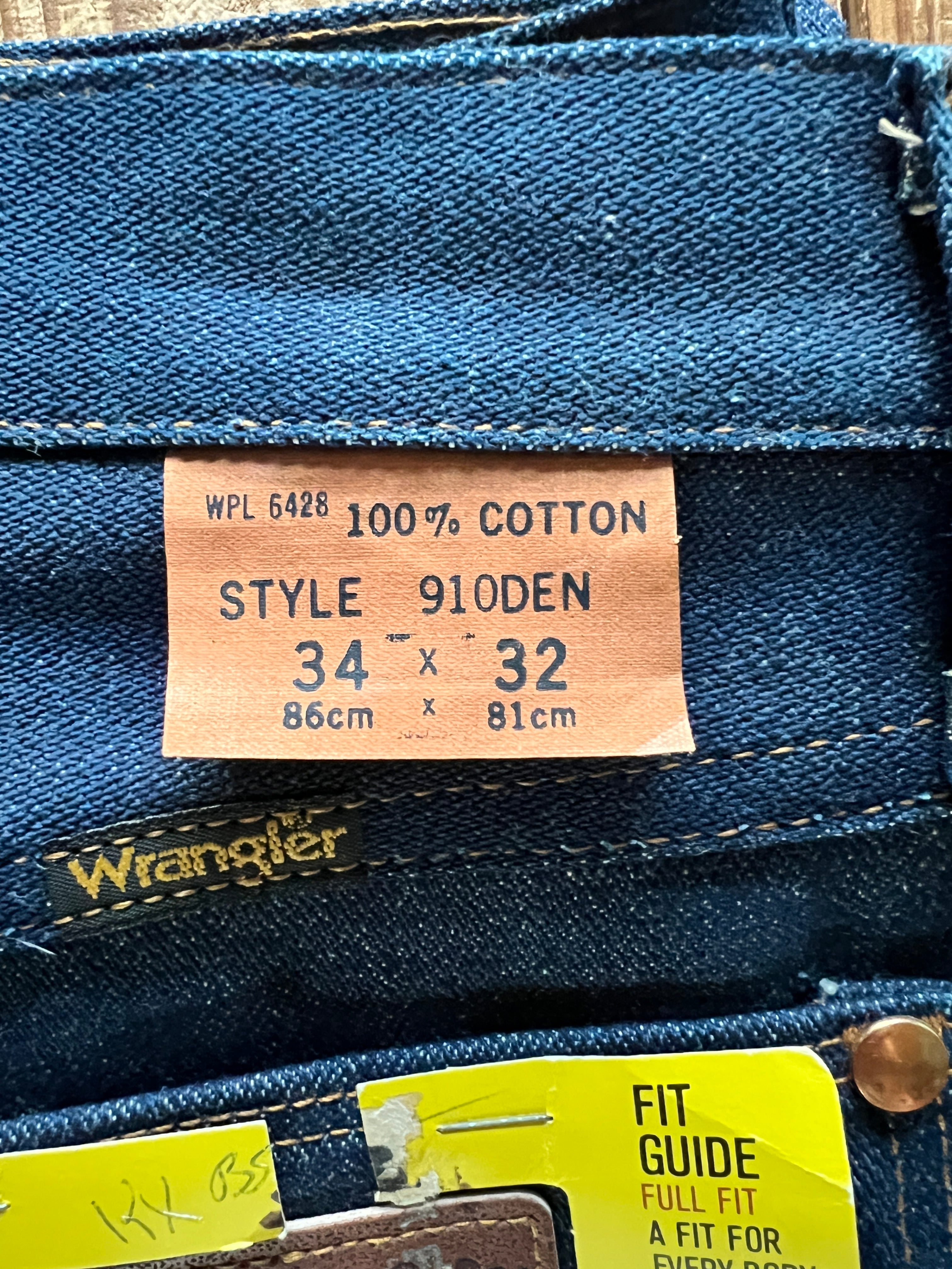 70's〜 Wrangler 910DEN デニムパンツ DEADSTOCK 表記(34×32) USA製