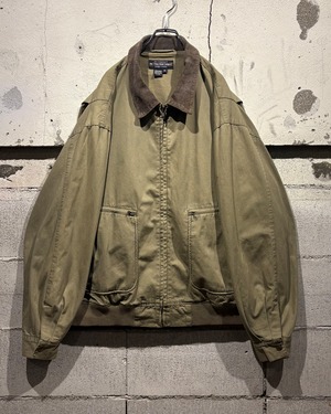 【Caka otto】  90's “The J.Peterman Company” Good Fade Leather Collar Jacket