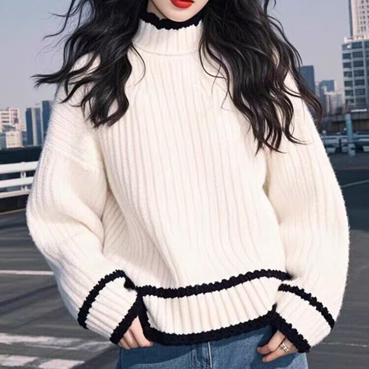 初回送料無料 秋冬レディースファッション ニットセーター タートルネック 着こなし抜群 トップス