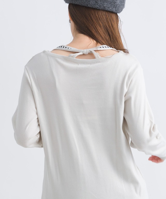 肩バラ紐つき長袖Tシャツ K33191 | iriey / アイリー 公式オンラインショップ