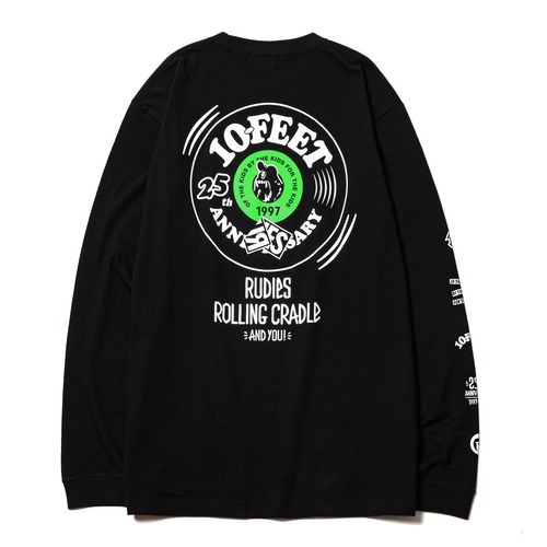 【10-FEET×RUDIES×ROLLING CRADLE】10-FEET 25th ANNIVERSARY TRIPLE COLLABORATION. L/S-TEE (BLACK) ロングスリーブティーシャツ