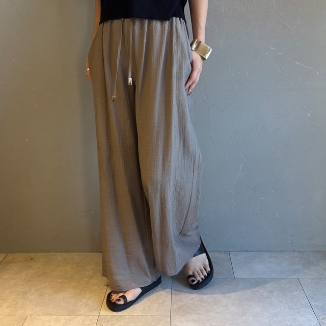 【 CLOCHE 】楊柳イージーワイドパンツ