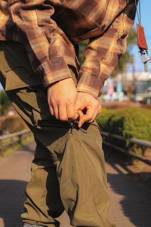 SMOKE ISLAND Nylon Tech Cargo Pants [OLIVE]