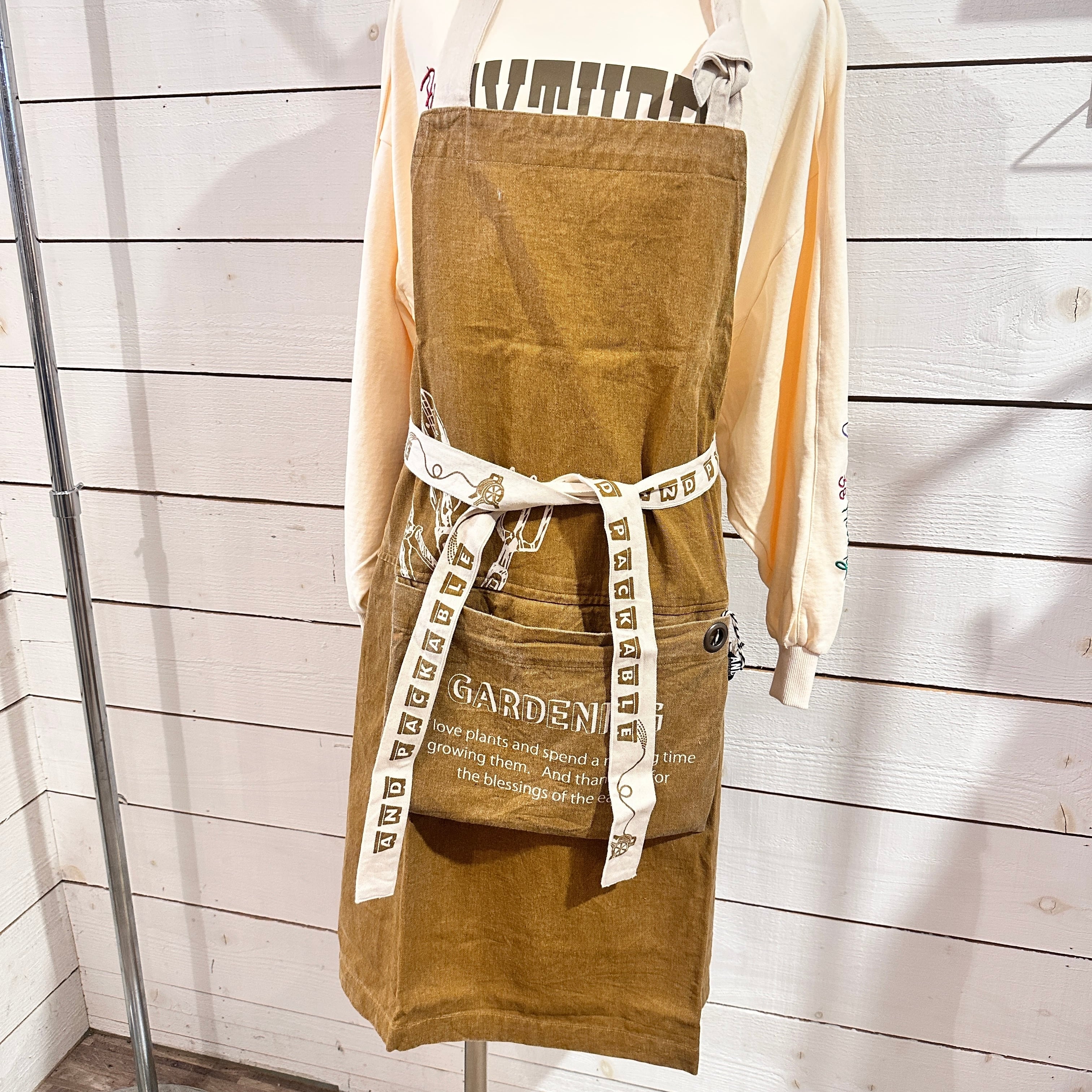 『People's』No2 アンドパッカブル　パッカブルエプロン　男女兼用　フリーサイズ