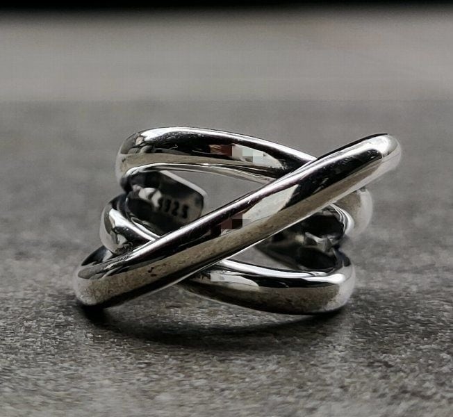 silver925トリニティーシルバーリング Trinity ring 925刻印インポート