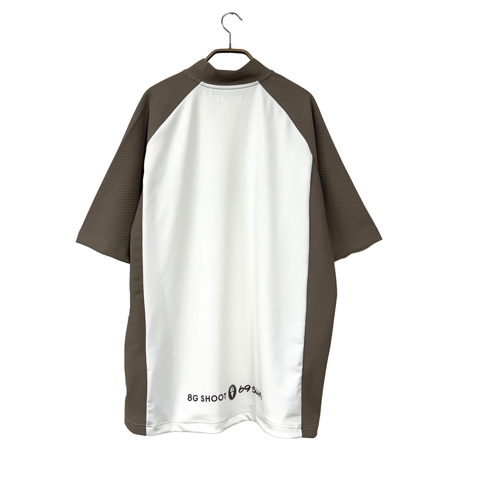 8G SHOOT × 69SLAM MESH SWITCHING MOCK NECK TEE -WHITE/BEIGE- | 8G