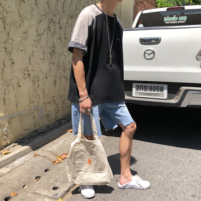 全2色 Tシャツ カットソー ロゴ カジュアル ラグラン おしゃれ