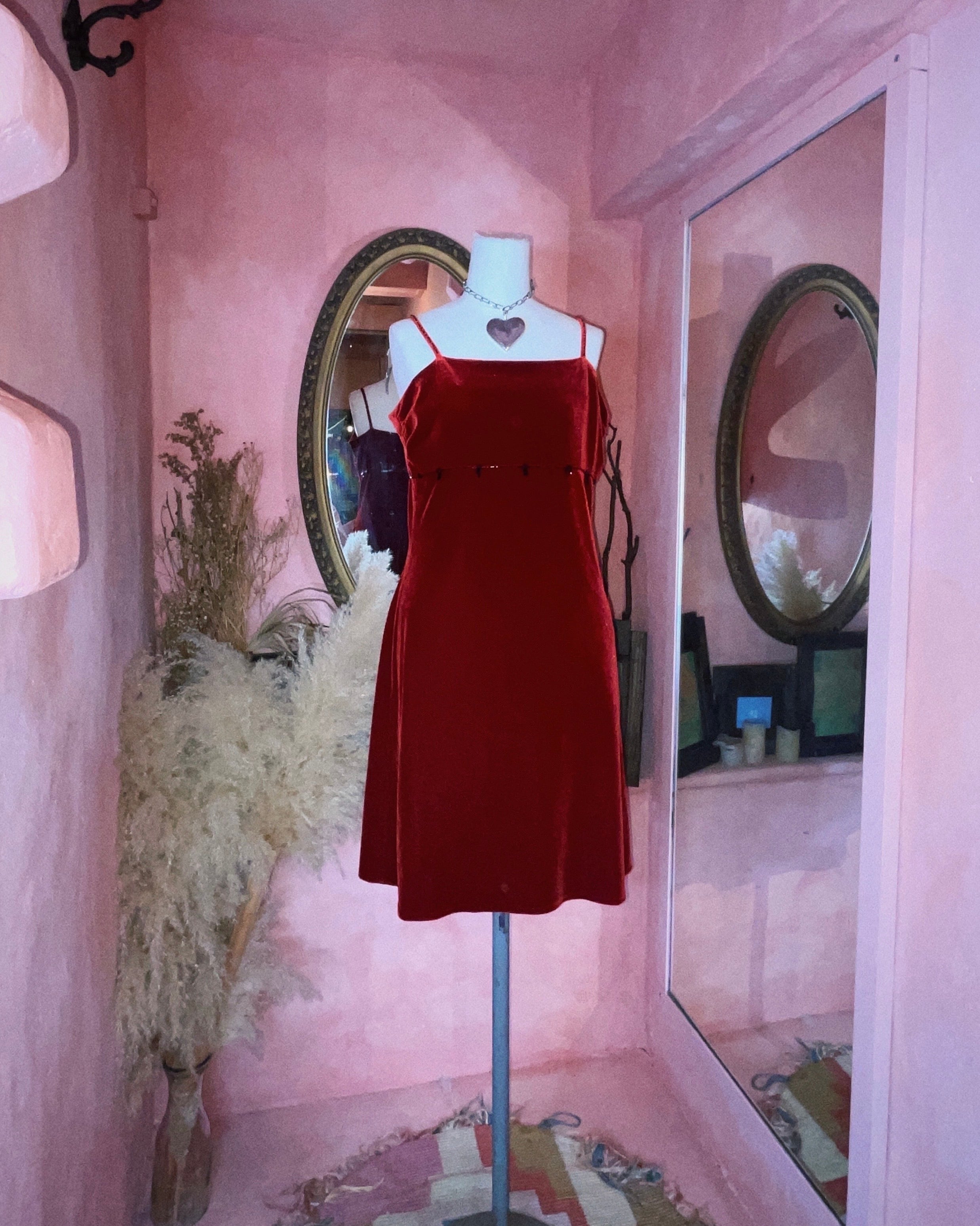 used velour camisole dress