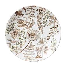 フラワーパターンプレート [サイズ: M] [カラー: 茶]