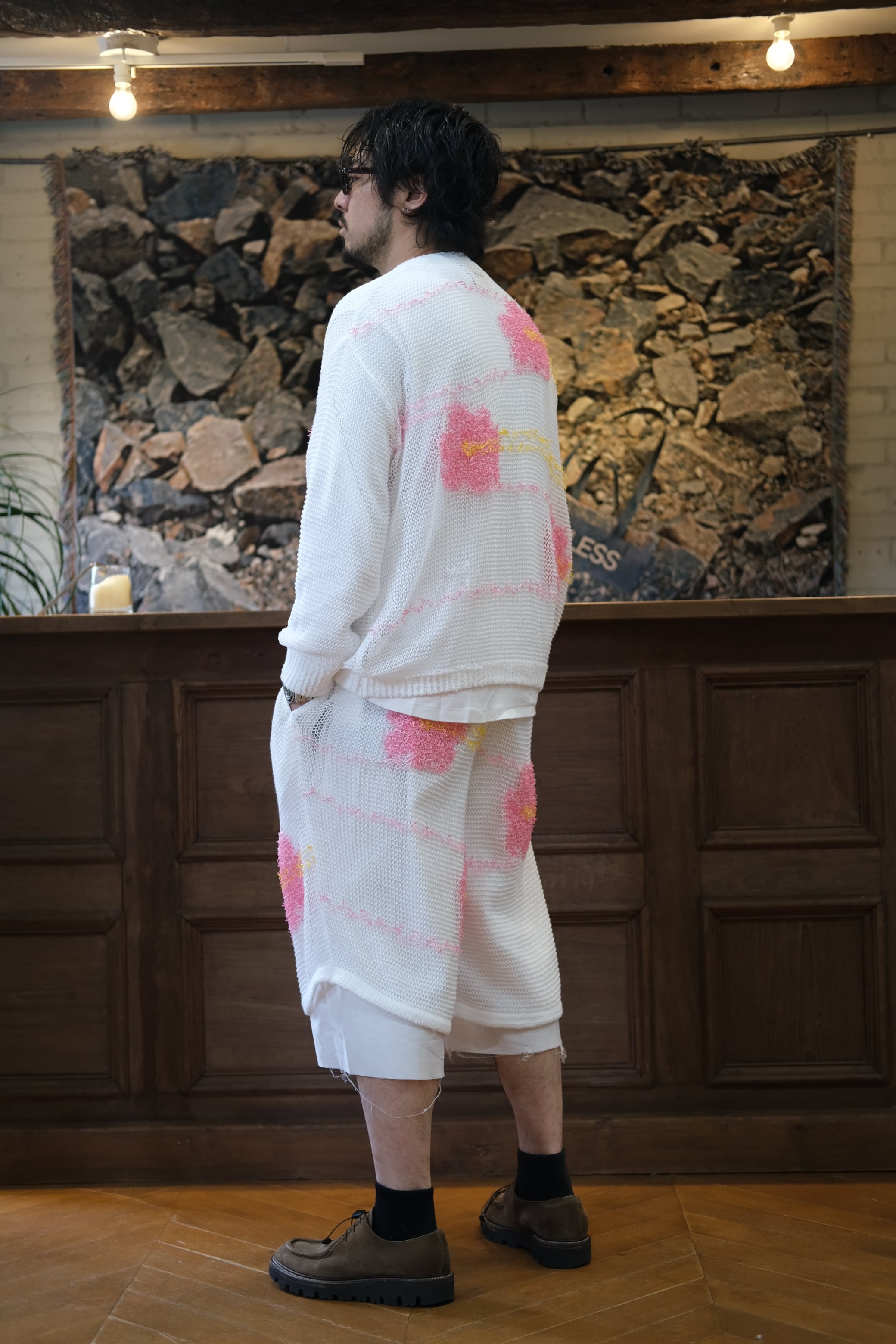 kota gushiken】Floating Flower Washi Cardigan - white - | loop