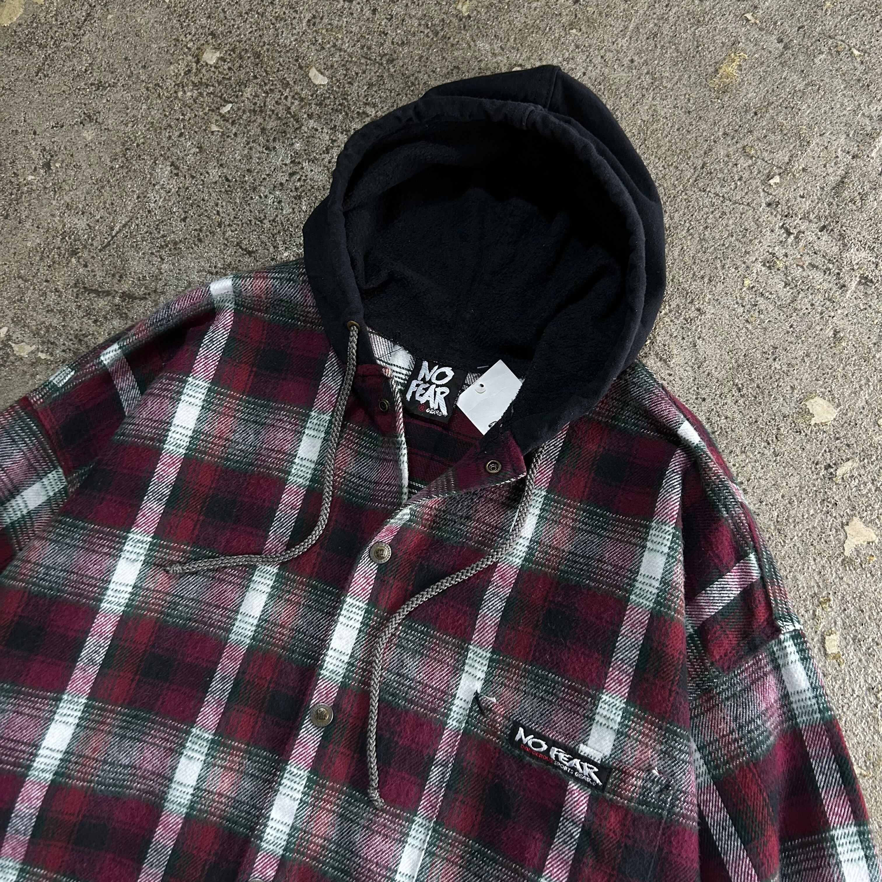 90s NO FEAR flannel shirt hoodie【仙台店】 | What'z up