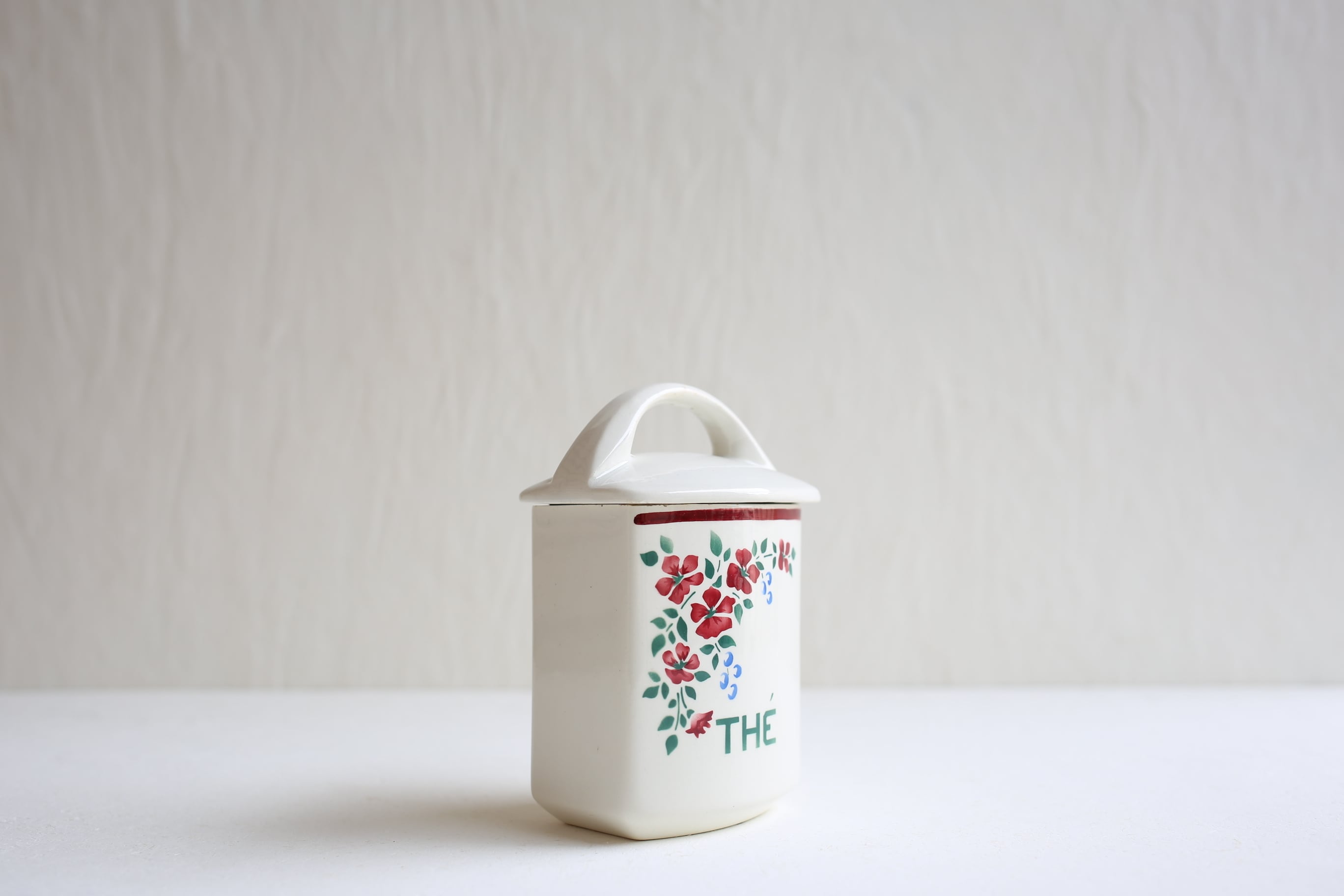 フランスアンティークキャニスターFAIENCER D′ONNAING NORD