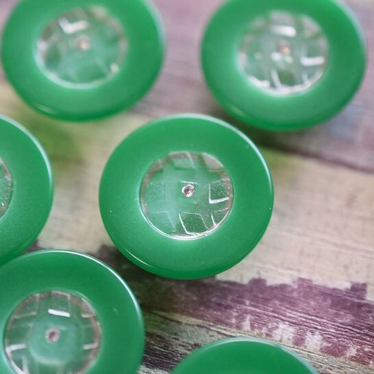 すりガラス調クリアチェック×グリーン 18㎜