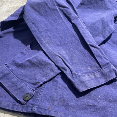 70-80s BARBE BLEU コットンツイル フレンチワークジャケット 詳細写真16