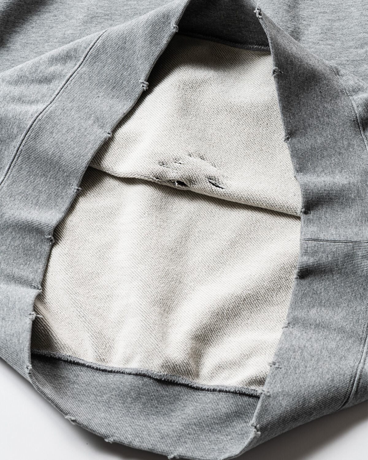 DELUXE x TIGHTBOOTH - DAMAGE CREW SWEAT GRAY | stashstore