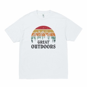 American Apparel 6.0oz ヘビーウェイトコットンTシャツ- GREAT OUTDOORS - ホワイト