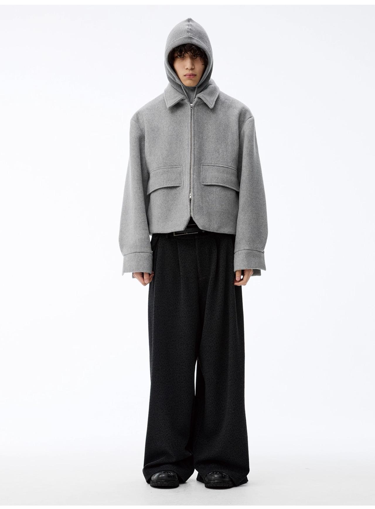 JCAESAR STUDIO Drawstring Knit Balaclava