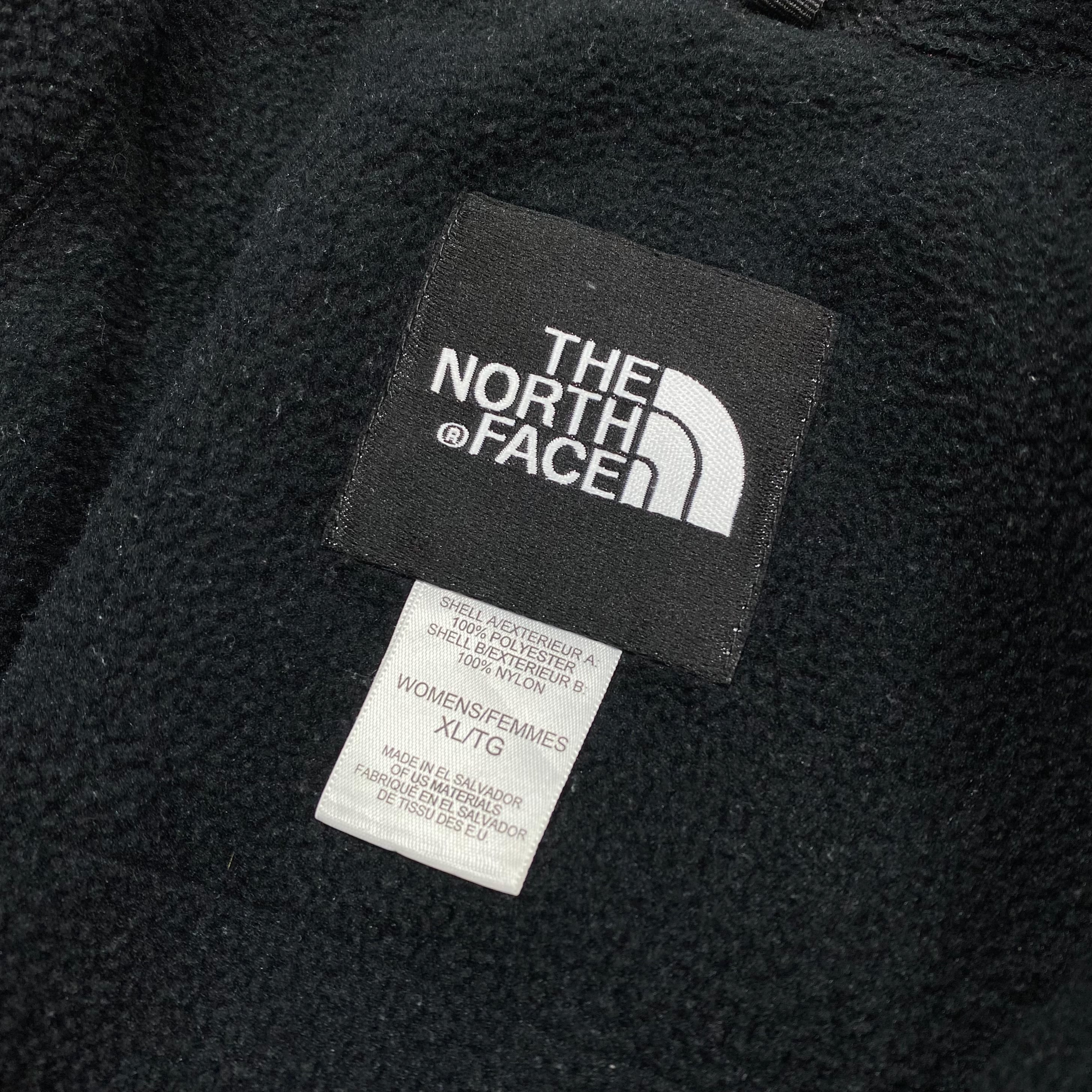 US規格ノースフェイスデナリジャケット黒ブラックポーラテックS~M刺繍ロゴ