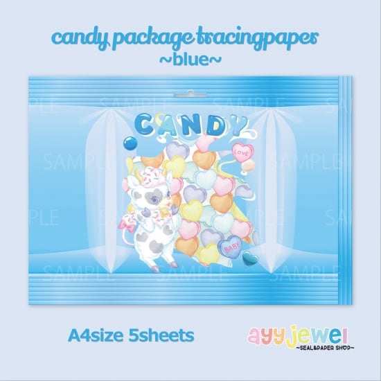 トレーシングペーパー15.candy packages blue