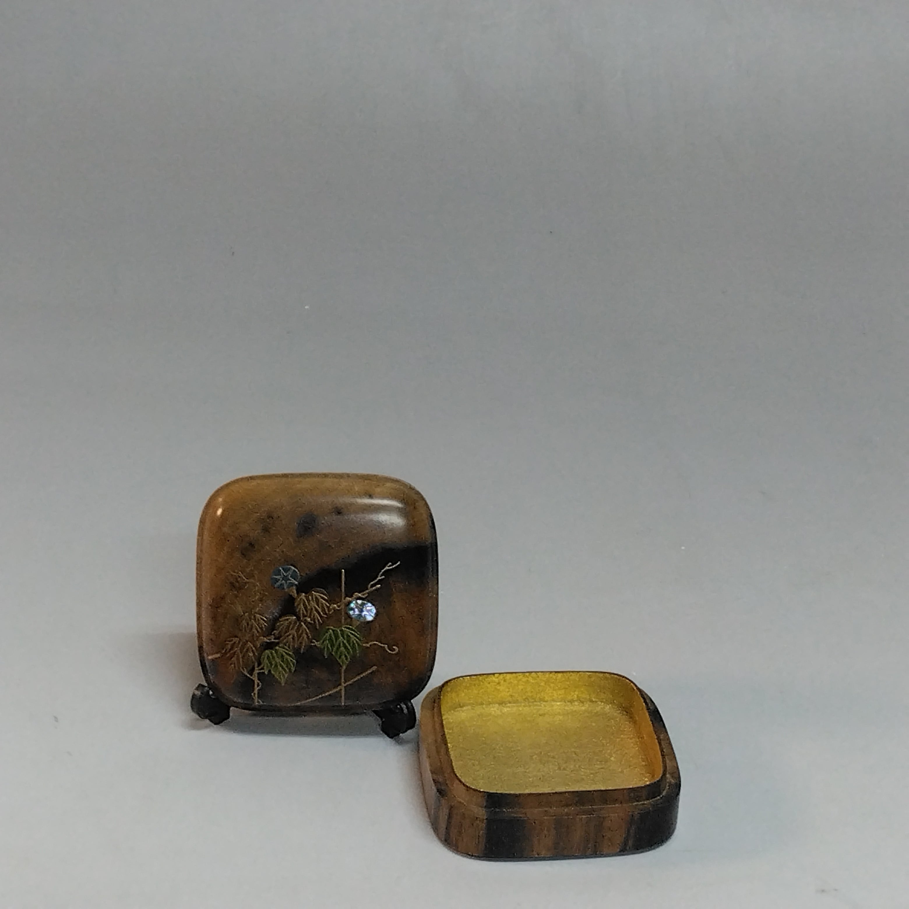 N431 香合 『道場宗廣作』『桐木地』『秋草蒔絵』『扇面香合』 共  