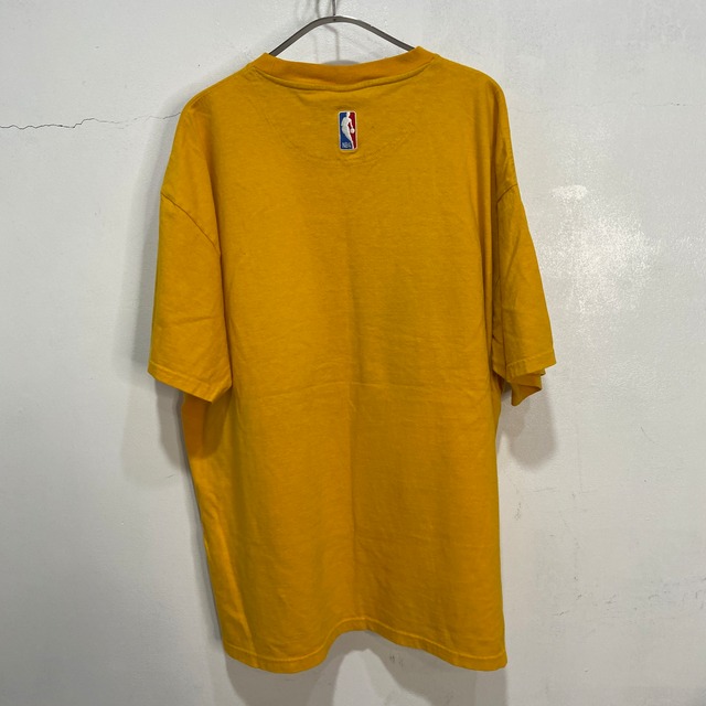 90s NIKE ナイキ　NBA レタードワッペンTシャツ　マスタード　XL