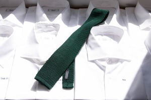 Knit tie "british green and olive green (khaki)" colors 3000-19 3004-19