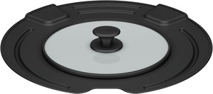 【新着特価】サーモス 取っ手のとれるフライパン専用フタ ブラック KLK-2628 BK