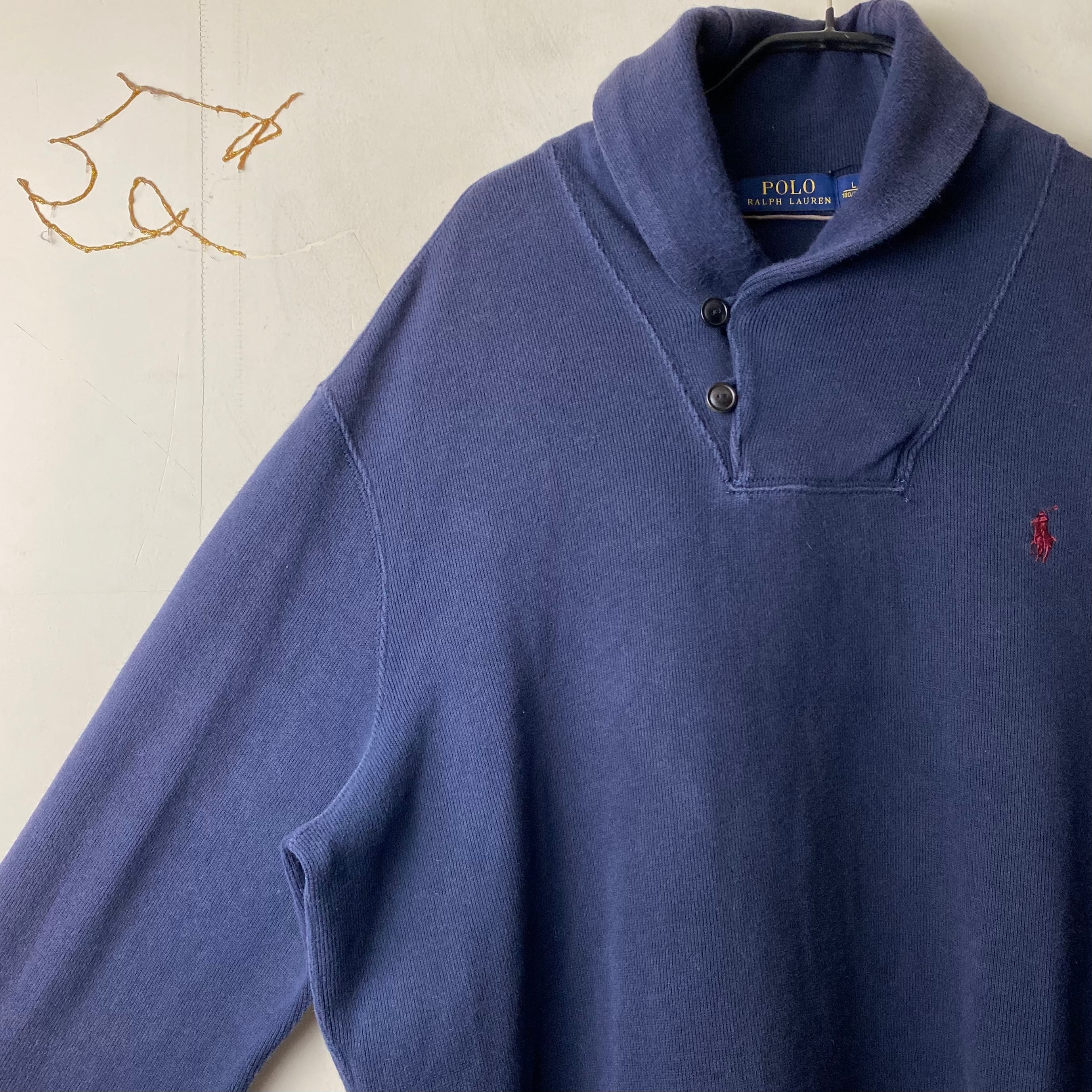 POLO RALPH LAUREN shawl collar sweat shirt | NOIR ONLINE