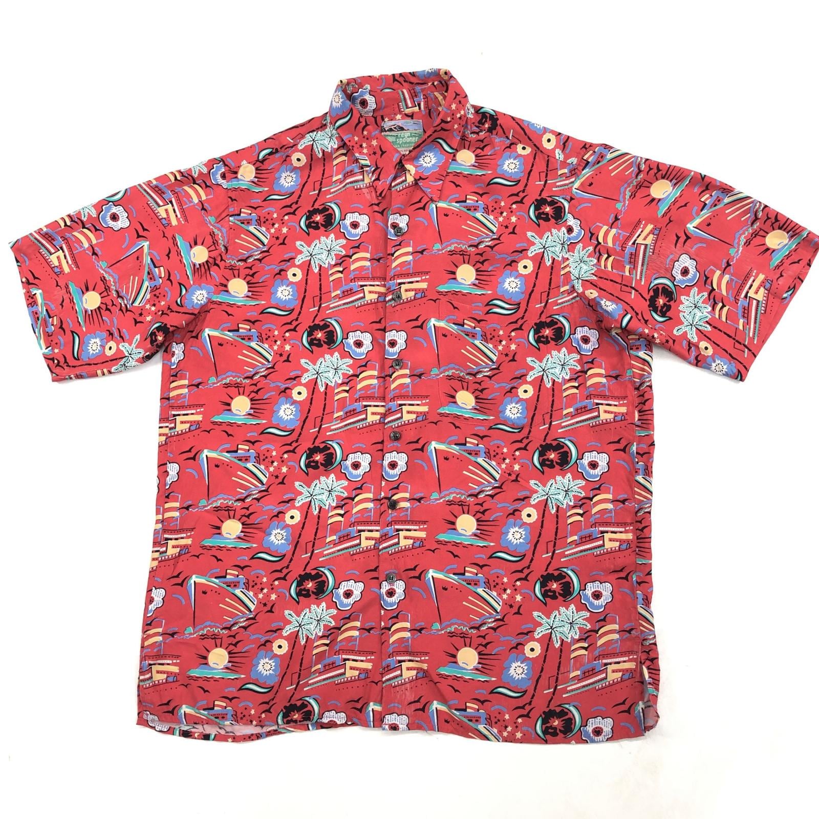 【90s】【MADE IN USA】reyn spooner 総柄レーヨンシャツ REYN SPOONER レインスプーナー 80- 90年代 ダイヤモンドヘッドタグ 総