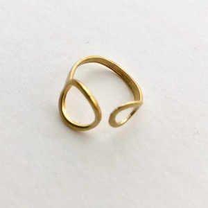 Raw brass Rings -  Circlesリング  RG-020