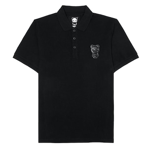 送料無料 【HIPANDA ハイパンダ】メンズ  ポロシャツ MEN'S POLO SHIRT / BLACK