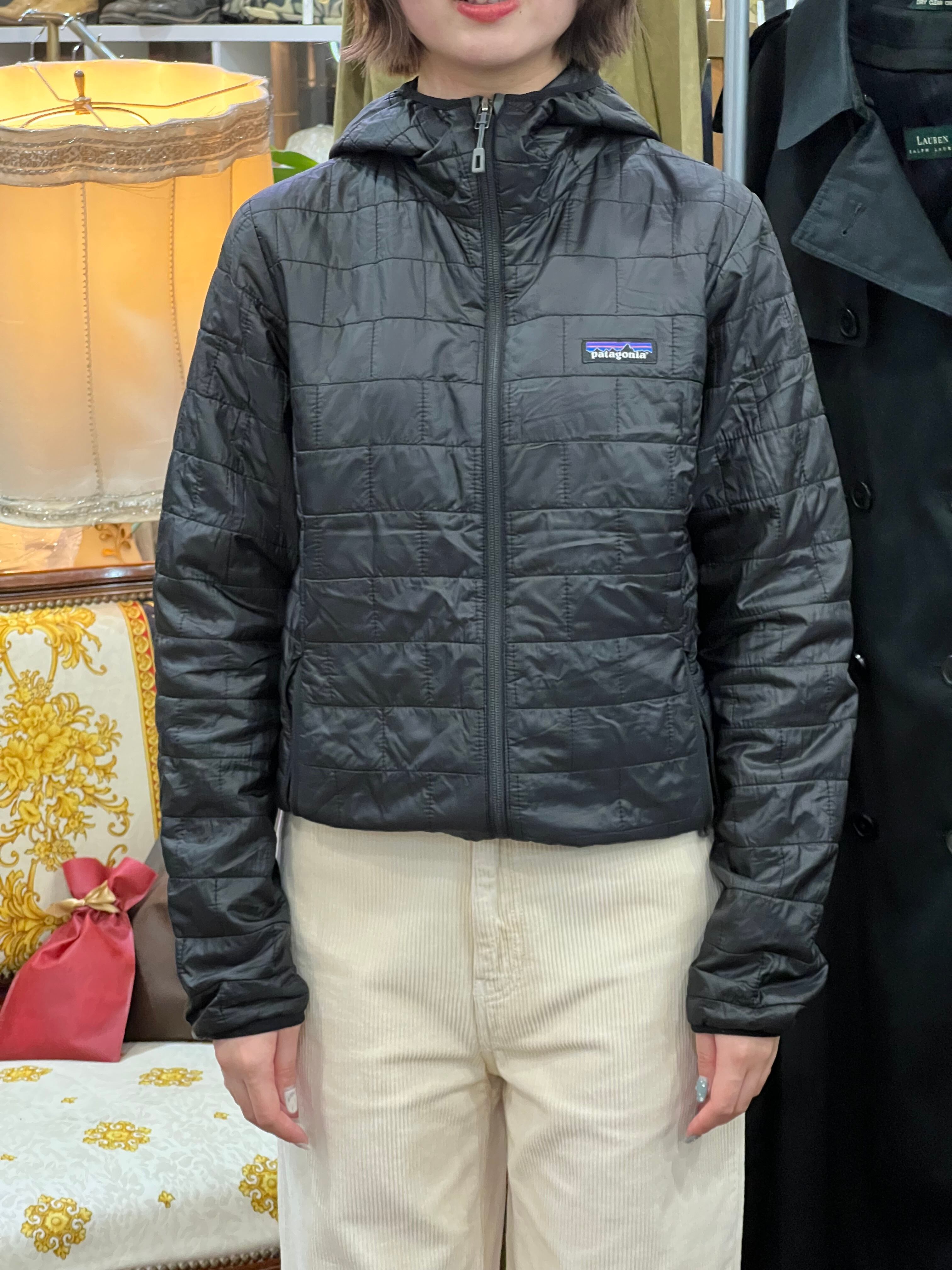 Patagonia Nano Puff hoodie レディースS ブラック パタゴニア ナノ