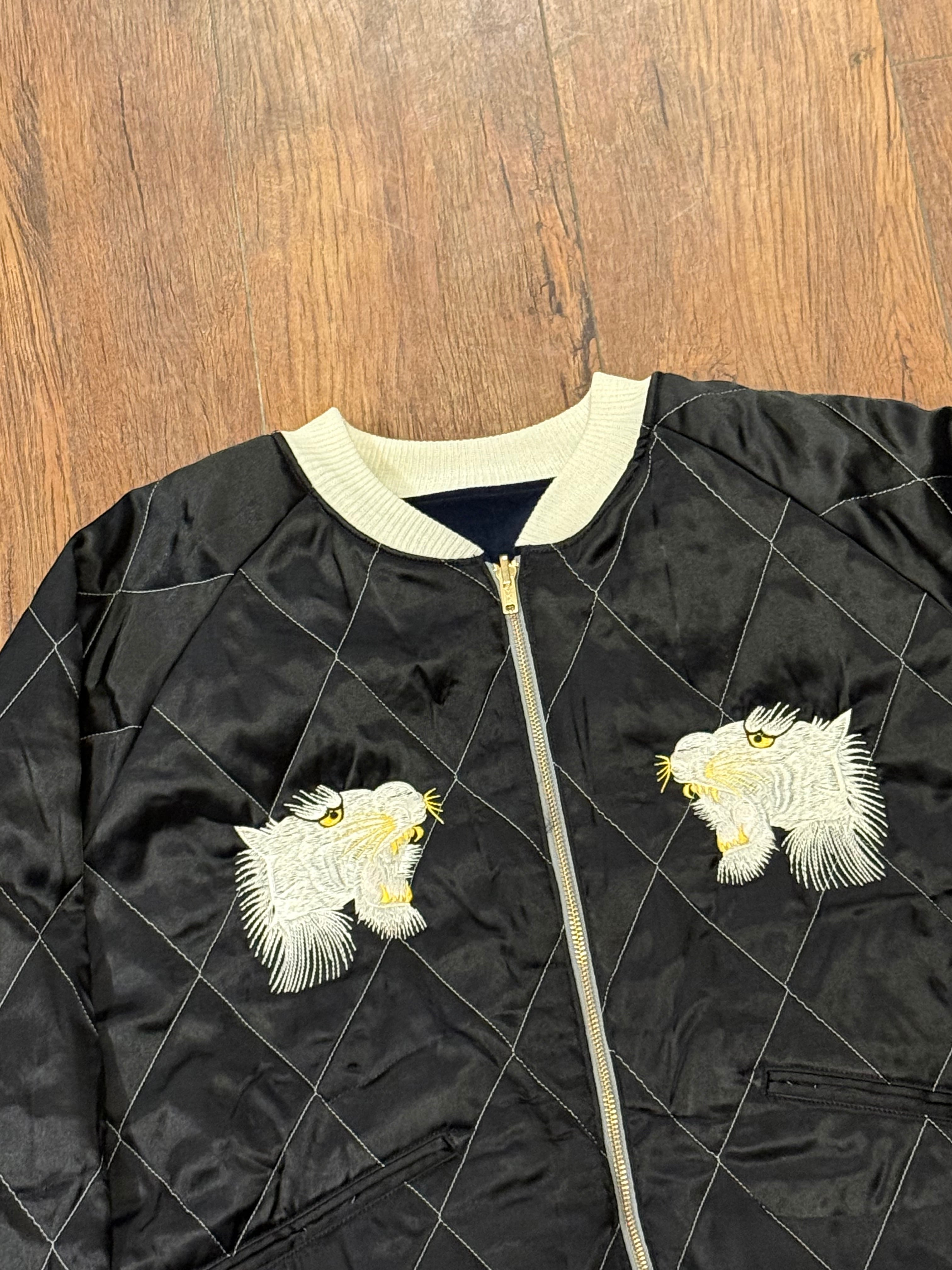 THREEFACE SOUVENIR JACKET 別珍ネイビー x サテンブラック | vintage