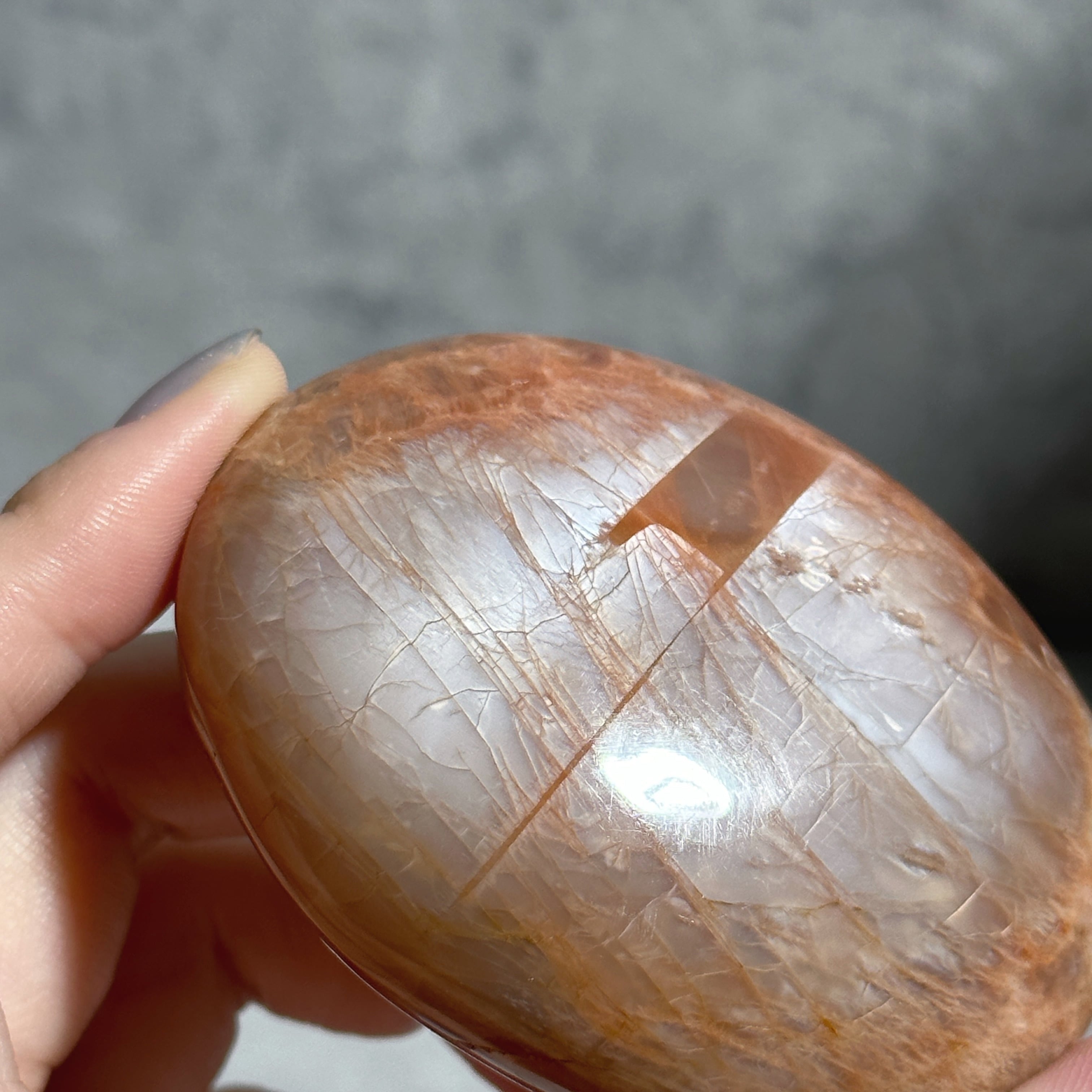 ピーチムーンストーン パームストーン11◇Peach Moon Stone◇天然石