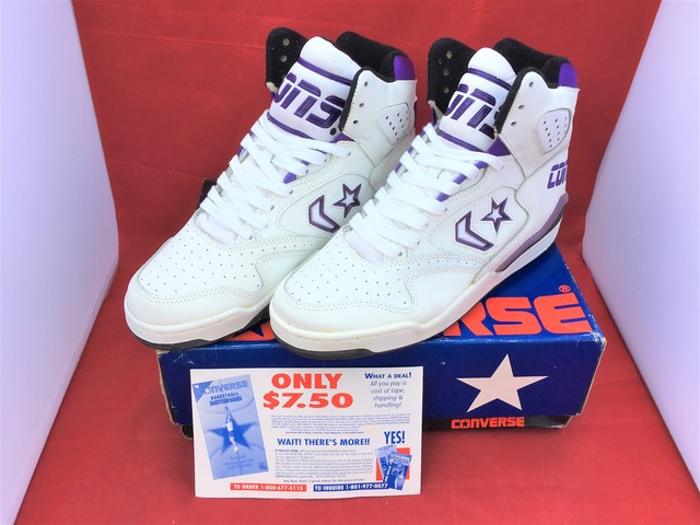 CONVERSE（コンバース）PRO SHOT（プロショット）8.5 26.5cm 白/紫 ⑪