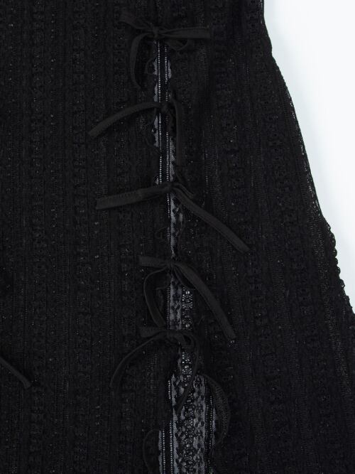 ☆aespa カリナ 着用！！【ASIF CALIE】RIBBON SLIT MAXI DRESS