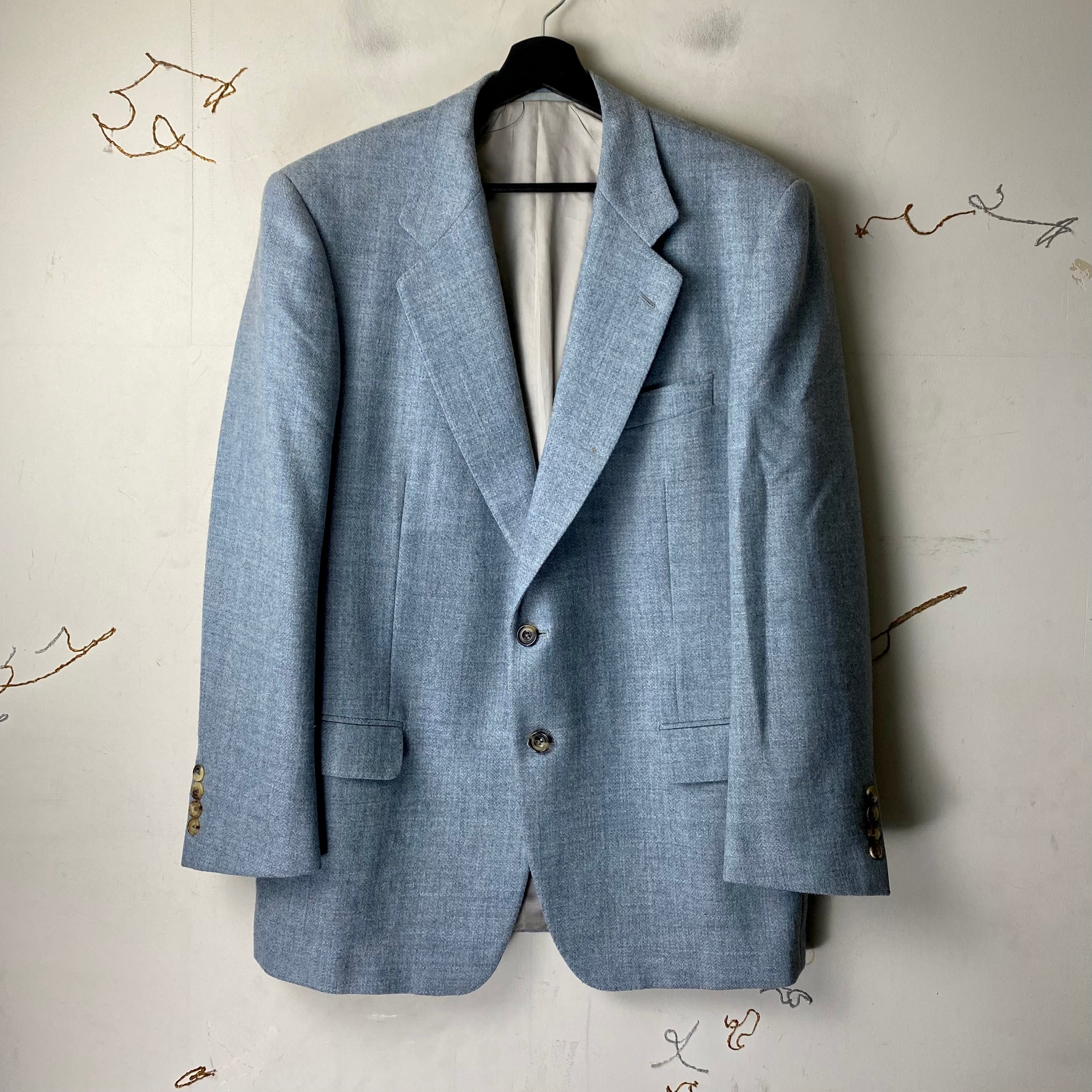 vintage YVES SAINT LAURENT RIVE GAUCHE “HOMME” saxe blue tailored jacket |  NOIR ONLINE powered by BASE