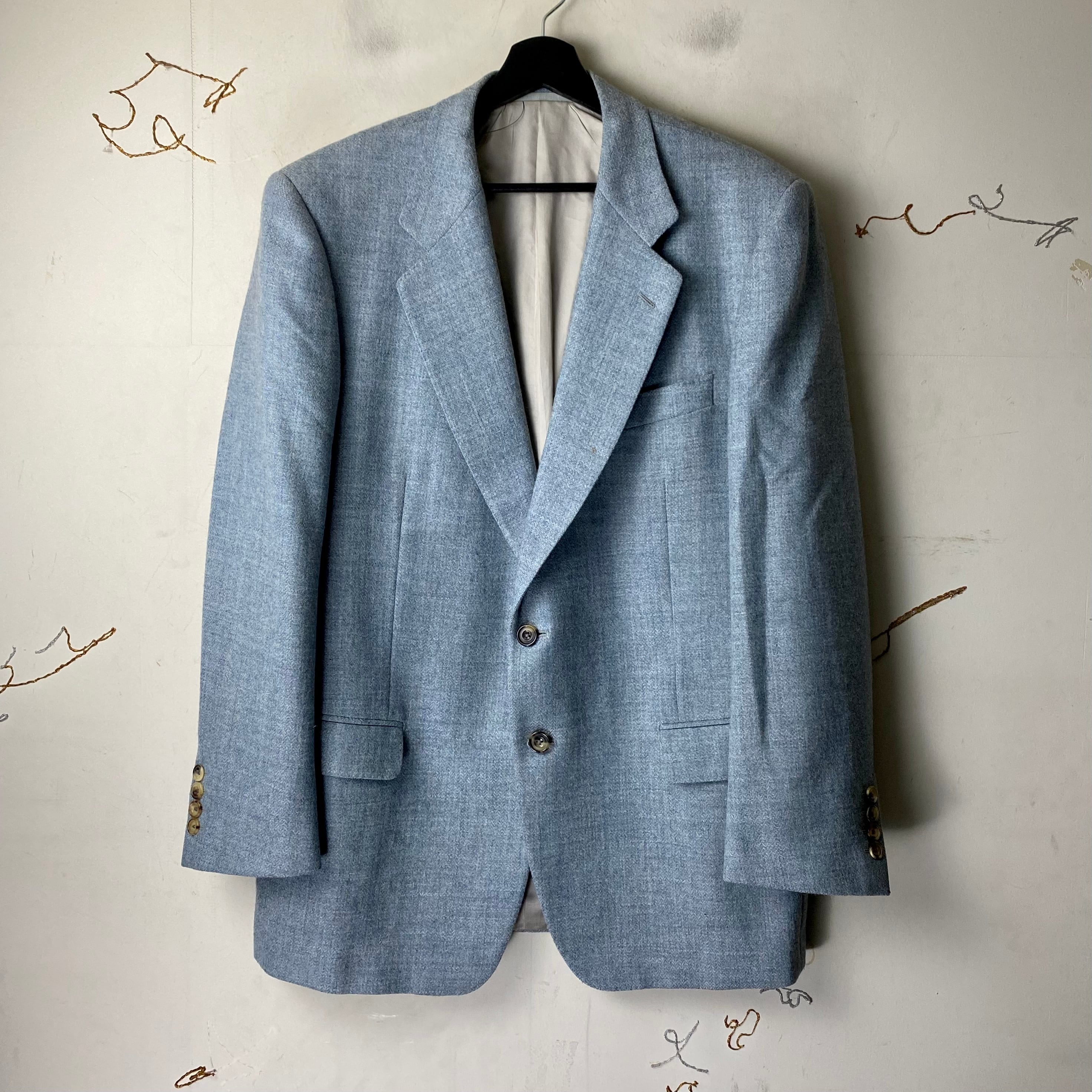 vintage YVES SAINT LAURENT RIVE GAUCHE “HOMME” saxe blue tailored