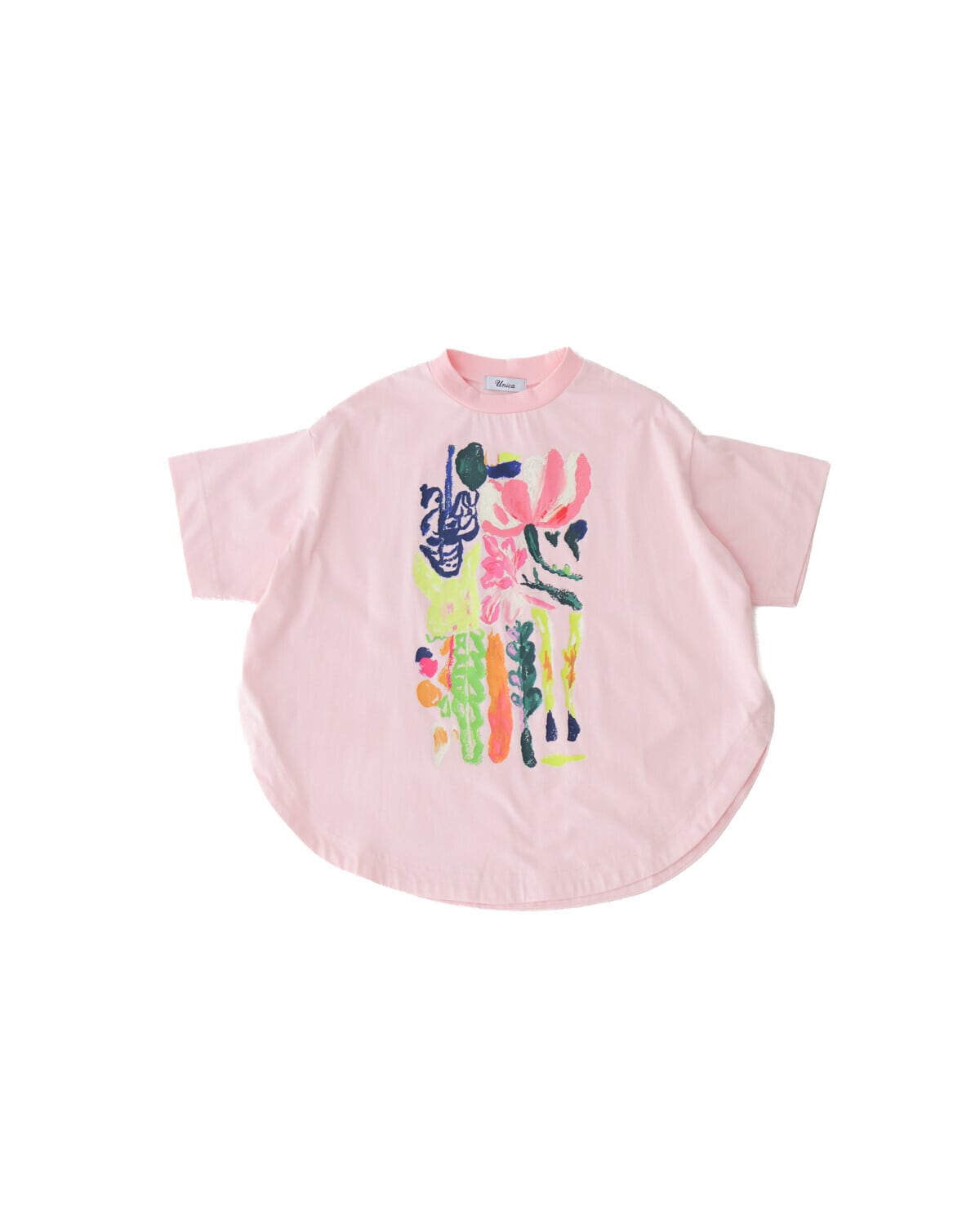 SALE★【solmu select】unica / フラワーアートサークルTシャツ(ピンク)