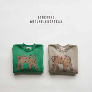 «sold out»«ジュニアサイズあり» Boneoune レオパードスウェット 2colors