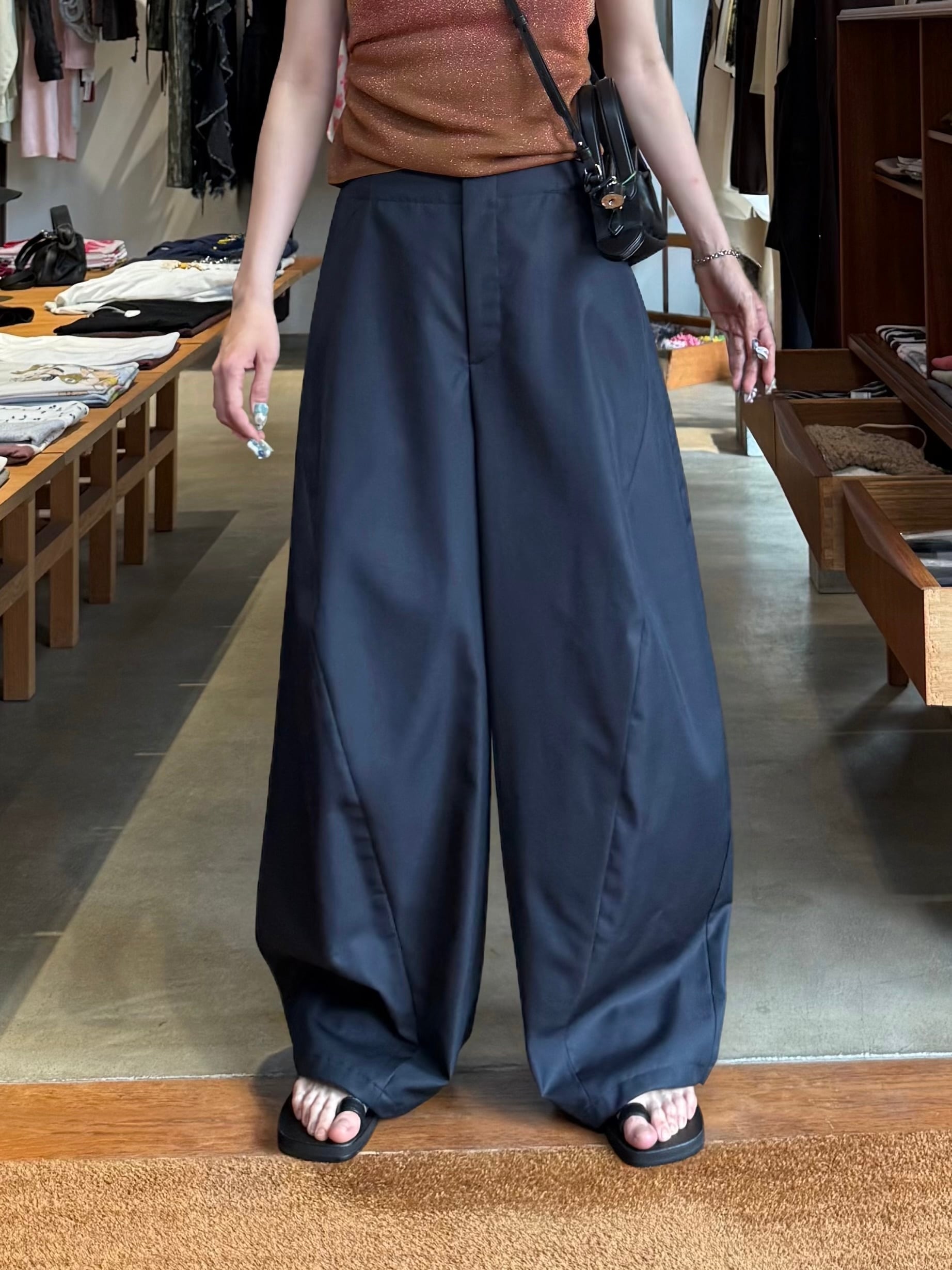 26AW】nagonstans ナゴンスタンス / ワイドパンツ / oval wide pants