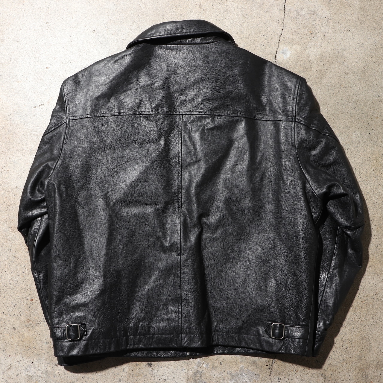 美品 L アルミジップ OLD GAP 90s Y2K レザージャケット オールドギャップ 黒