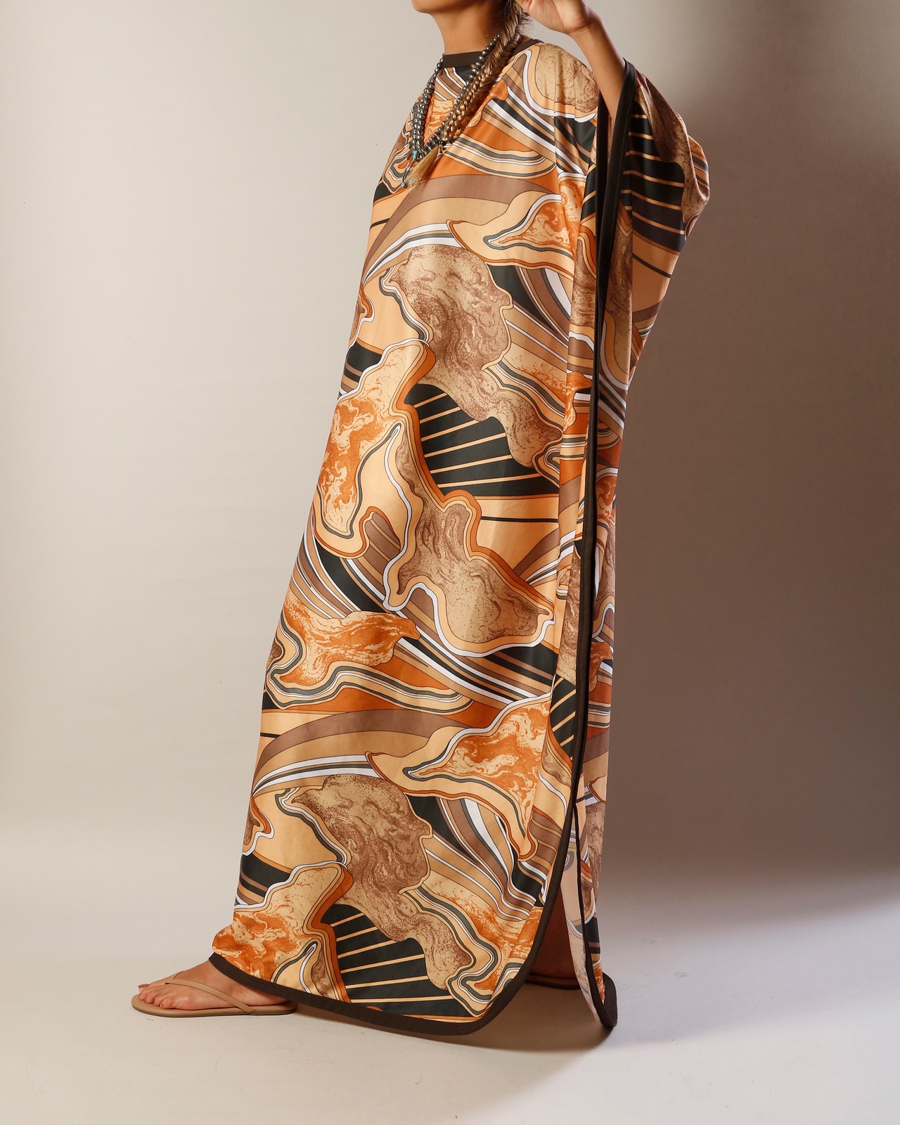 1970's  St Michael / Psychedelic Caftan Dress