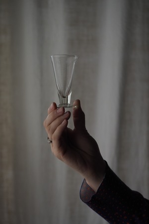 小粋な数字 計量ガラスカップ No.2-antique measure cup