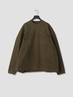 KANEMASA PHIL. 22G Heavy Weight LS Tee KHAKI sulfur dye KM26A-010