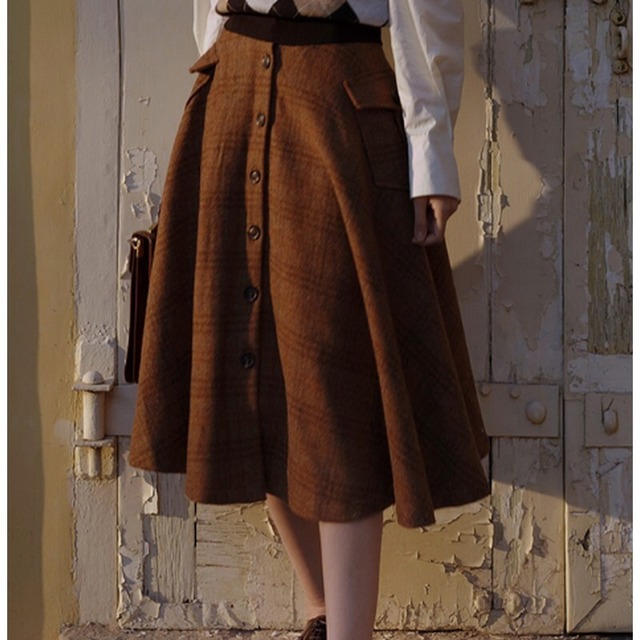 ハイウエスト レトロスカート