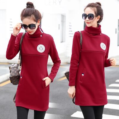 【新作】【送料無料】 6033＃ベルベットマタニティナーシングパーカーで首の太い暖かい冬の摂食シャツ服妊娠中の女性妊娠中のトップス ウィンター 冬物 AL expec456572821341