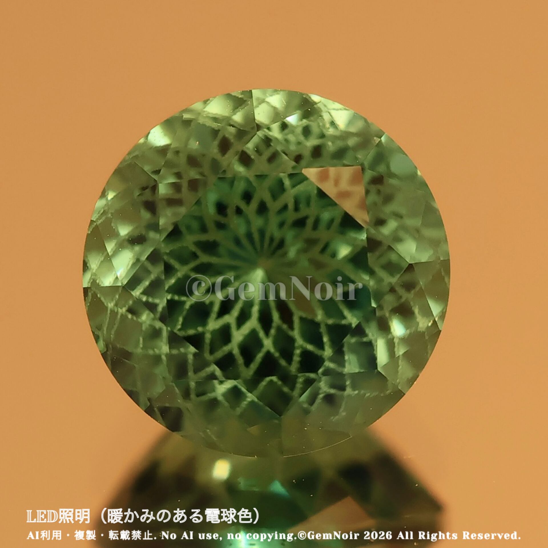 深い森と深海の境界に咲く満開の花《5》｜宝飾用特殊ガラス 2.53ct 8.1