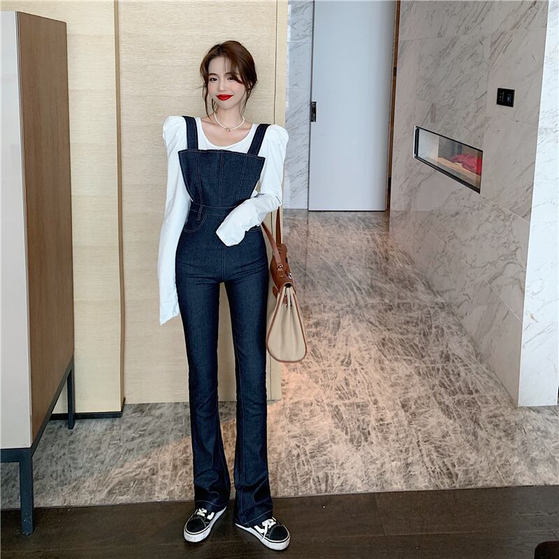 ジーンズ パンツ ハイウェストウェストルーズオータムウィンターブルースリムフィット 秋物 冬物 ブラックストロベリース79374683409