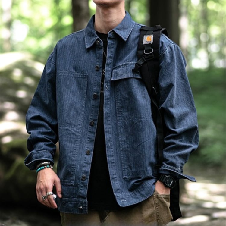 Long Sleeve Oversized Shirt Jacket ‐2col‐ A0649